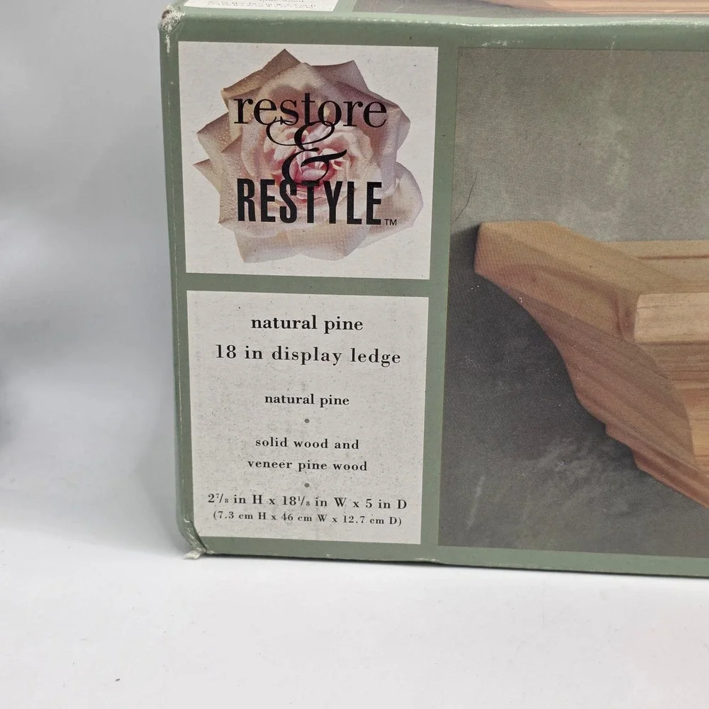 Restore & Restyle 18in Display Natural Pine Wood Floating Shelf‎ Vintage 1999